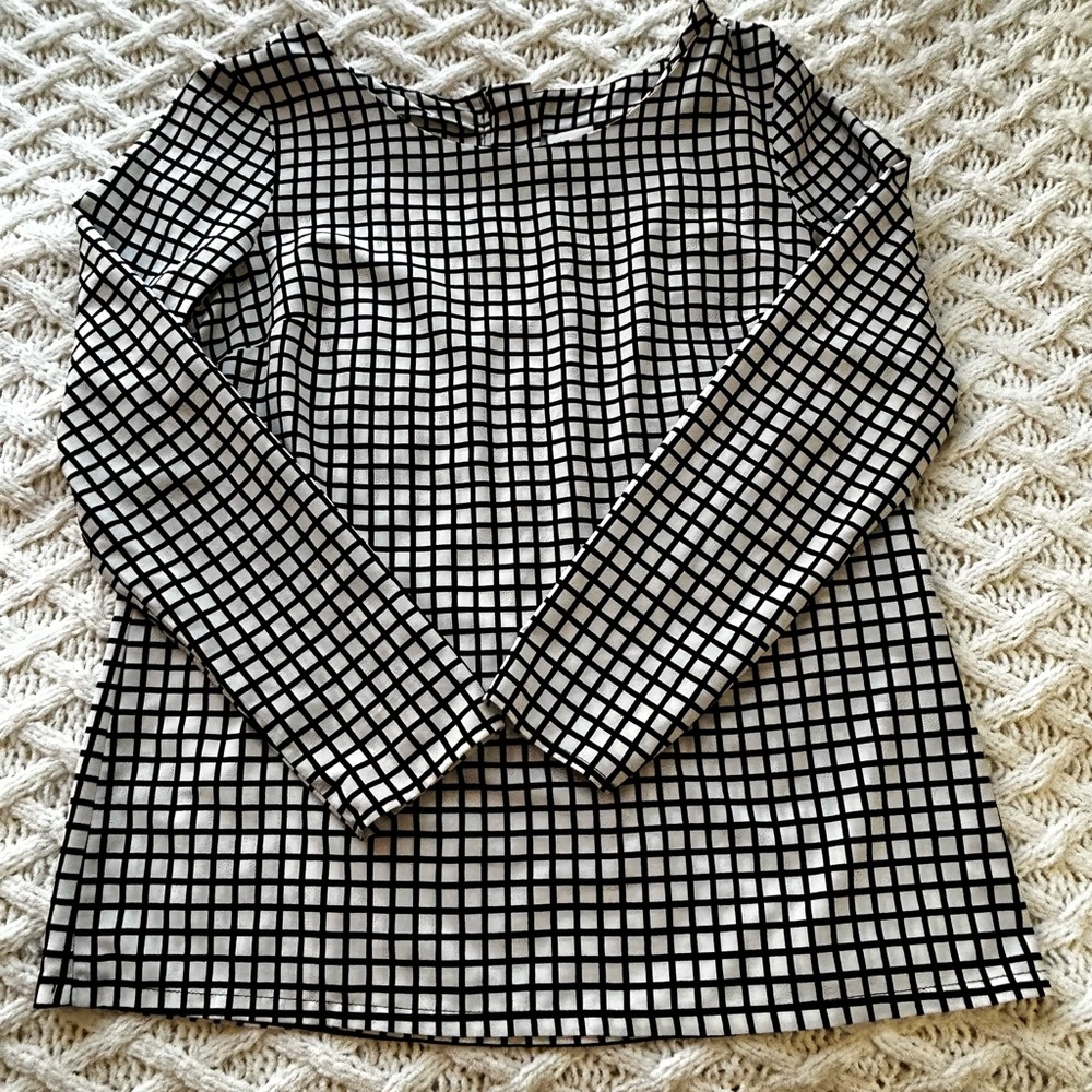 Black and White Blouse